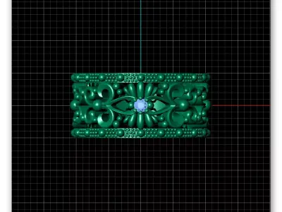 floral eternity jewelry ring 3D print model