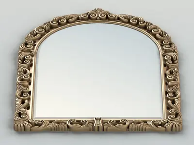Rectangle mirror frame 009 3D model