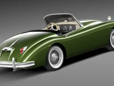 Jaguar XK150 roadster 1957 - 1961 3D Model 3D model