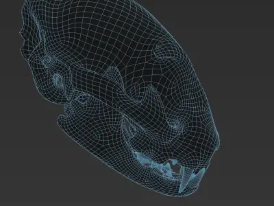 Cat Skull Zbrush Sculpture 3D model