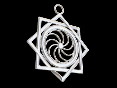 Armenian Wheel of Eternity Pendant 3D print model