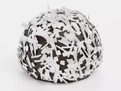 Chocolate Candy V3 - Dark Chocolate Dome with Coconut Powder 3D model