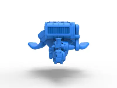 Engine 2 V8 Version 6 Scale 1 to 25 3D print model