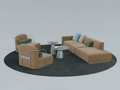 Nordic Stylish Chairs FurnitureVol1-A2 Low-poly 3D model