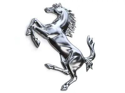 Ferrari horse logo 02 3D print model