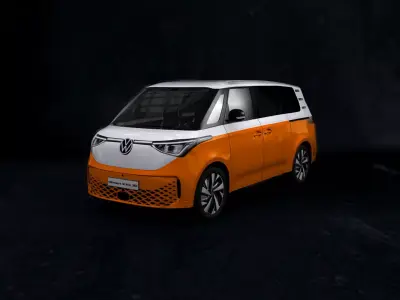 volkswagen id buzz  schiebetueren  Low-poly 3D model