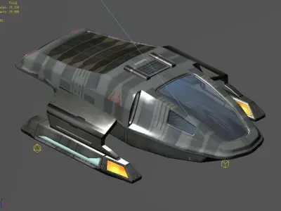 Space-transportation warehouse 01 3D model