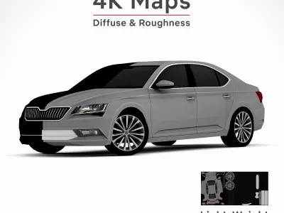 Skoda Superb 2018  Low-poly 3D model