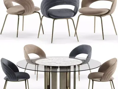 Kylo chair and table -  Visionnaire 3D model