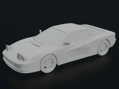 Ferrari testarossa 1986 Without Textures 3D model 3D model