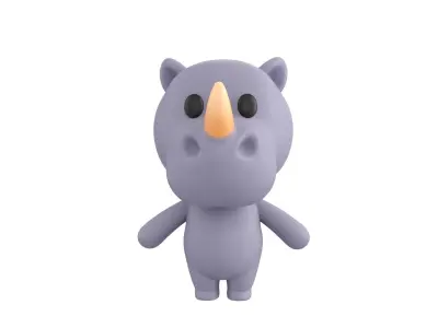 Character141 Rigged Rhino 3D model