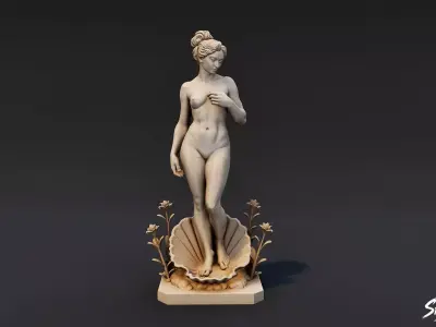 Aphrodite Statue Low-poly 3D model