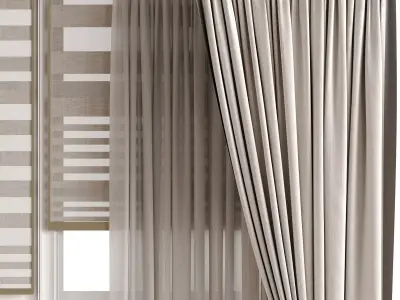 Curtain For interior set 132 3D model