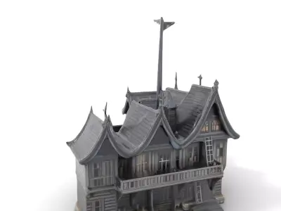 Gothic Mansion model pack Low-poly 3D model