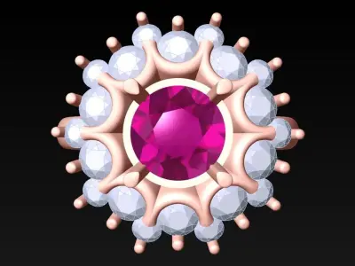 Diamond Ring - Womens Rings - N225107 3D print model