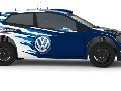  Volkswagen Polo R WRC 3D Model  High-Quality Detailed Design Low-poly 3D model