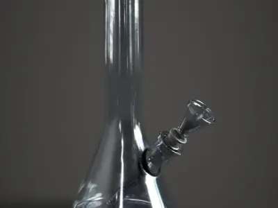 Glass Bong Low-poly 3D model