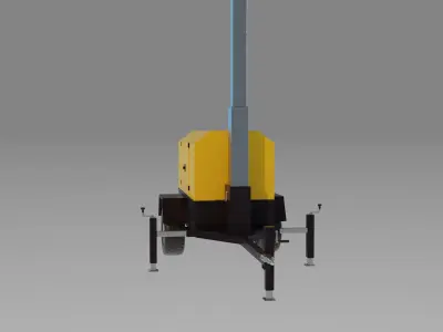 Light Tower Generator - Mobile Lighting 3D model