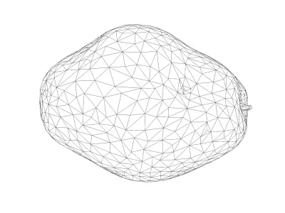 Photorealistic 3D scan of pear Low-poly 3D model