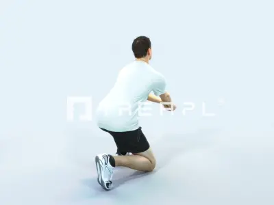 Romance 03D Volleyball Digging Sports Man Low-poly 3D model