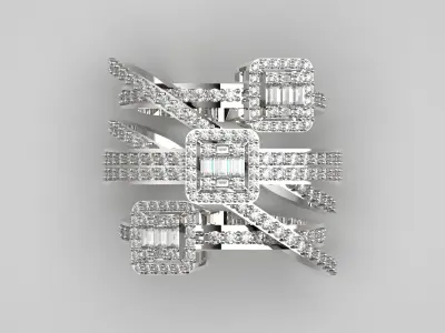 luxury diamond ring jr00050 3D print model