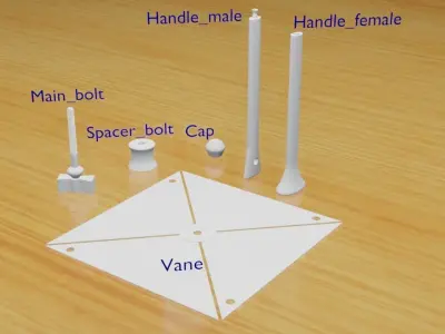 Printable Windmill Spinner Toy for Kids 3D print model