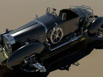 Fantasy Flying car 3D model