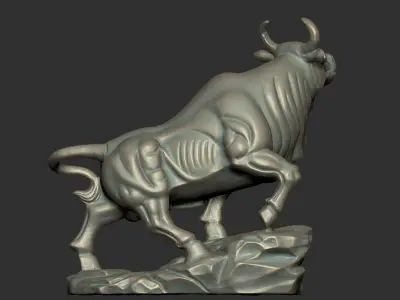 Bull Sculpture 3D print model