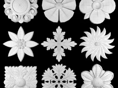 Ornament Element Pack 16 3D model