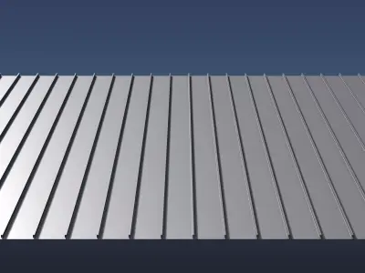 Metal sheet roofing 25O17 3D model