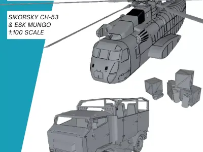 CH53 Sea Stallion und  ESK Mungo der Bundeswehr 3D print model
