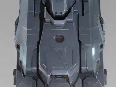 AI rendered spaceship hulls textures Free 3D model