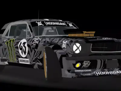 Hoonigam Mustang Low-poly 3D model