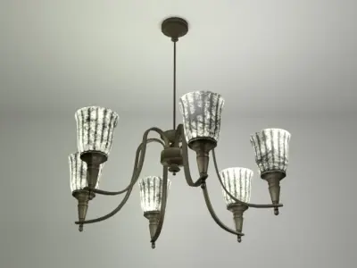 Decorative Chandelier  Low-poly 3D model