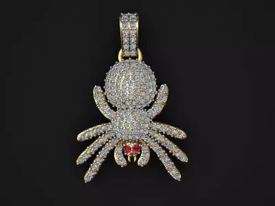 Spider Diamond Pendant 3D print model