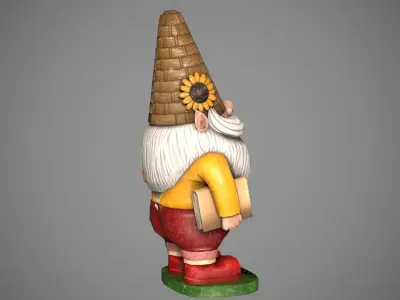 Garden Gnome Low-poly 3D model