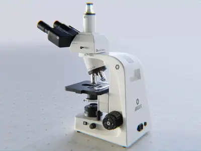 Microscope - PBR Asset Low-poly 3D model