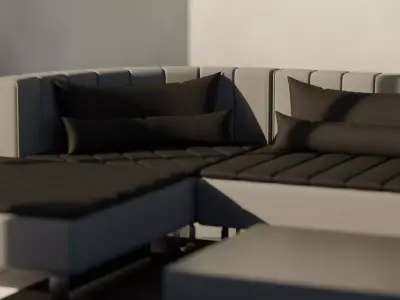 Luxe Comfort Sofa Set 3D model