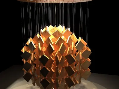 Chinese lantern 3D model 10