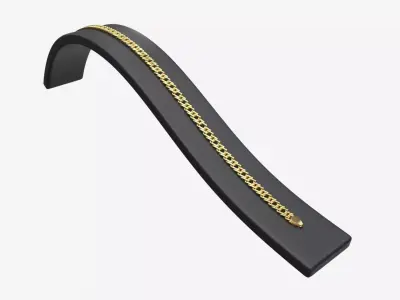 Bracelet Curved Leather Display Holder Stand 3D model