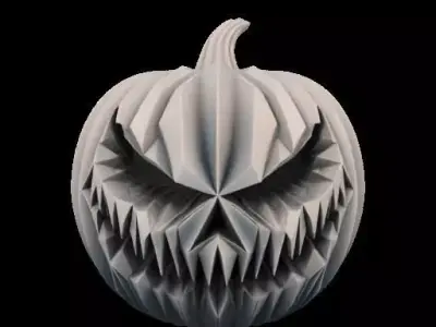 Scary Halloween Pumpkin Face 3D print model