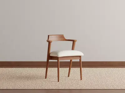 Bentwood Dining Armchair 3D model