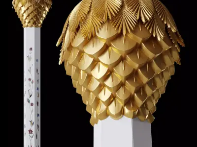 The Sheikh Zayed Grand Mosque Column 3D model