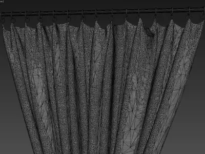 Curtains pair of 3D model