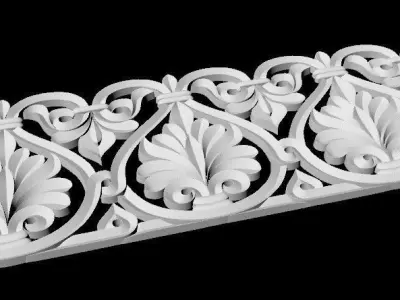 Central decor ornament for furniture 3D model 388
