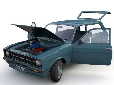 Escort Mk2 Station Wagon 1974 3D model