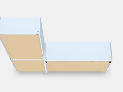 HAUGA Storage combination 2 Low-poly 3D model