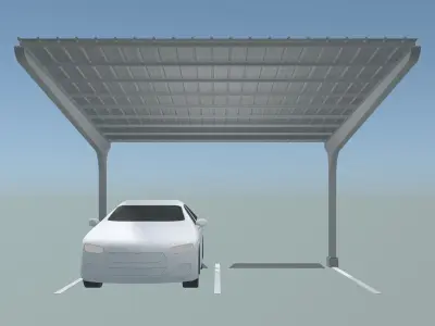Carport 25U05 3D model