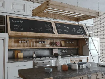 Kitchen Rustic 3D model