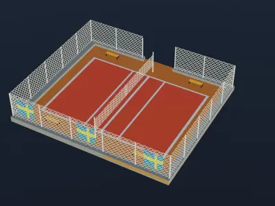  Volleyball Stadium - Sweden Low-poly 3D model